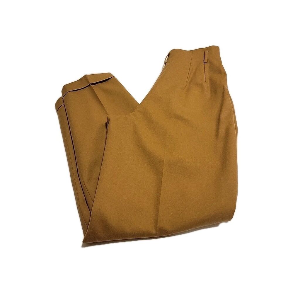 Vintage Lord & Taylor Wool Pants Women's Size 10 Pleated Front High Waist Camel - Picture 4 of 14